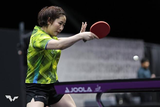 WTT 미국 스매시에 출전한 이은혜의 경기 장면 [WTT 인스타그램 캡처. 재판매 및 DB 금지]