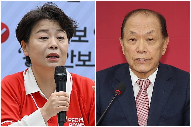 윤희숙 여의도연구원장, 황우여 전 비상대책위원장 [연합뉴스 자료사진]