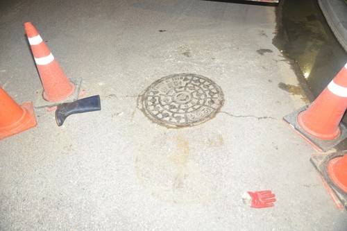 2023년 5월 김해 주촌면 맨홀 사고 직후 모습 [독자 제공. 재판매 및 DB 금지]