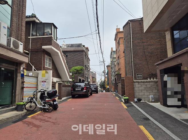 서울 광진경찰서 중곡4파출소 인근의 주거지 전경. (사진=정윤지 기자)