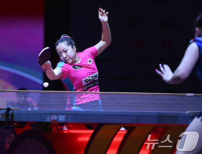 한국 여자탁구의 신유빈. 2025.5.22/뉴스1