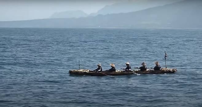 구석기 방식으로 대만 우시비 해안에서 류큐 제도까지 항해한 일본 과학자들. /도쿄대학교