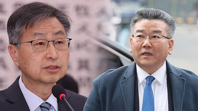 최재해 감사원장(왼쪽)과 유병호 감사위원