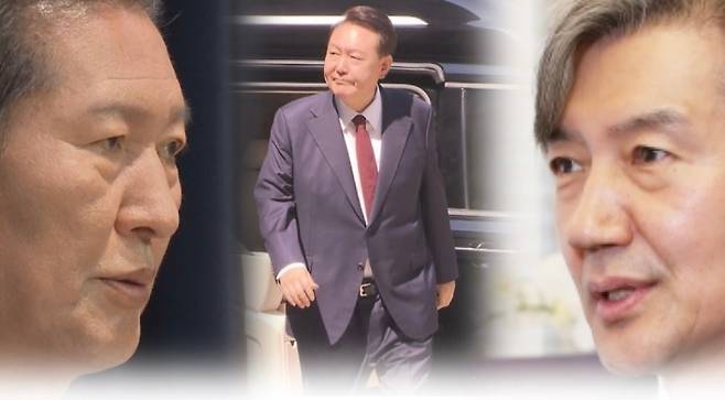 정청래 의원(왼쪽), 조국 전 대표(오른쪽).