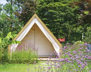 순천만국가정원 내 숙박시설인 ‘캐빈하우스’.  임형택 기자