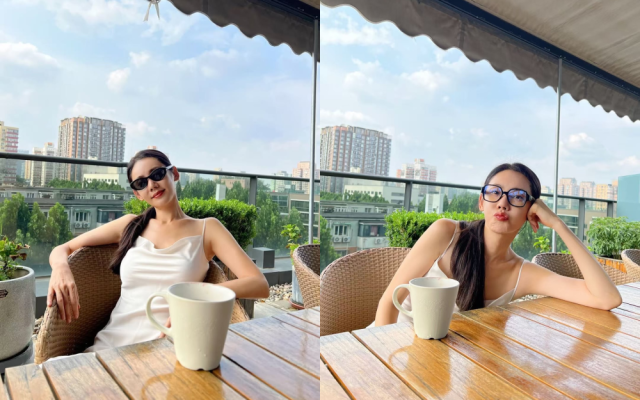 배우 추자현이 테라스에서 여유로운 일상을 공개했다. / 추자현 인스타그램 캡처