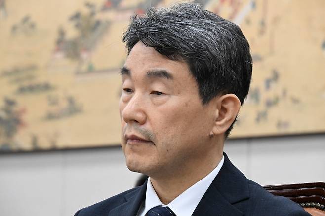 이주호 부총리 겸 교육부 장관이 10일 국회 교육위원회에 참석하고 있다. 홍윤기 기자