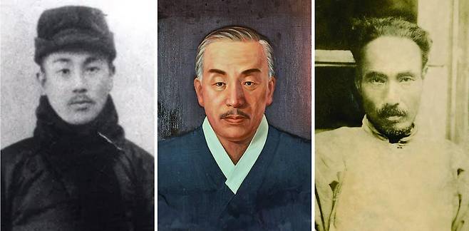 신흥무관학교의 주역들인 이회영, 이석영, 김동삼(왼쪽부터). ⓒ이회영기념관 제공, ⓒ역사비평사 제공