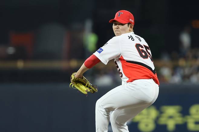 KIA 성영탁이 왼쪽 팔꿈치 통증을 느끼는 윤영철을 대신해 올스타전에 출전한다. 사진제공|KIA 타이거즈