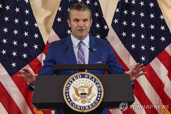 피트 헤그세스 미 국방장관 [UPI=연합뉴스 자료사진. 재판매 및 DB 금지]