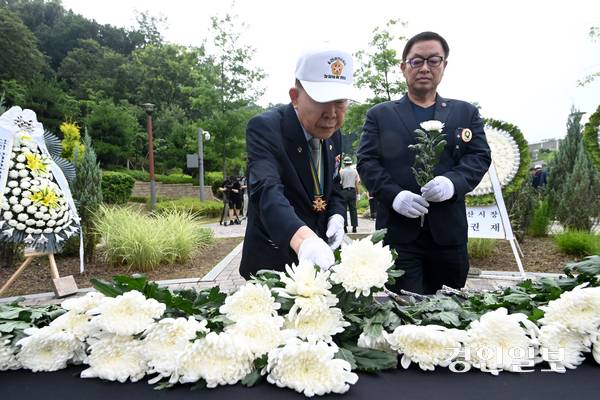 3일 오전 오산시 죽미령평화공원에서 제75주년 유엔군 초전기념 및 미 스미스부대 전몰장병 추모식이 진행되고 있다. 2025.7.3 /최은성기자 ces7198@kyeongin.com