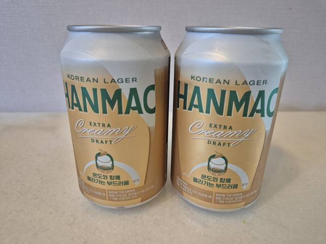 오비맥주의 풀오픈탭 맥주 '한맥 엑스트라 크리미 생'/사진=김아름 기자 armijjang@