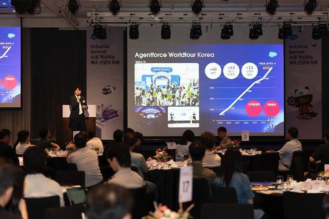 세일즈포스가 지난 10일 부산 파라다이스호텔에서 ‘인더스트리 서밋: MFG 데이’를 개최했다. /세일즈포스 제공