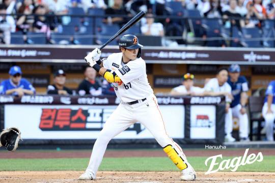 11일 대전한화생명볼파크에서 열린 KBO 퓨처스 올스타전에서 한화이글스 한지윤이 타격을 준비하고 있다. 한화이글스 제공