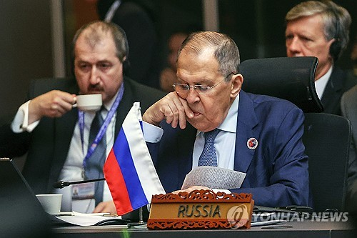 아세안 외교장관회의에 참석한 세르게이 라브로프 러시아 외무장관. [EPA=연합뉴스]