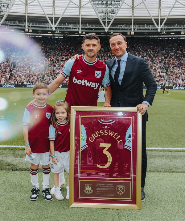 애런 크래스웰(당시 웨스트햄유나이티드). 웨스트햄유나이티드 인스타그램 캡처