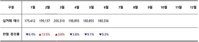 2025년 월별 중고차 실거래 대수 / 출처=카이즈유데이터연구소