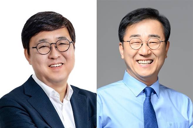 Chae Hwi-young (left) and Rep. Kim Yun-duk (Yonhap)