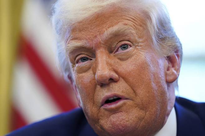 도널드 트럼프 미국 대통령. AP연합&nbsp;