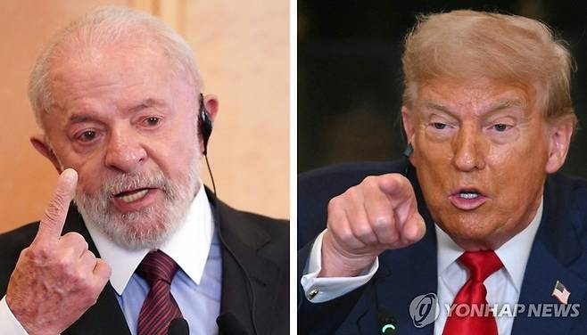 룰라 브라질 대통령(왼쪽)과 트럼프 미국 대통령. AFP 연합뉴스