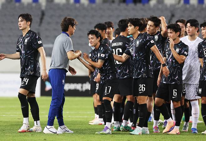 2-0으로 승리한 한국. 연합뉴스