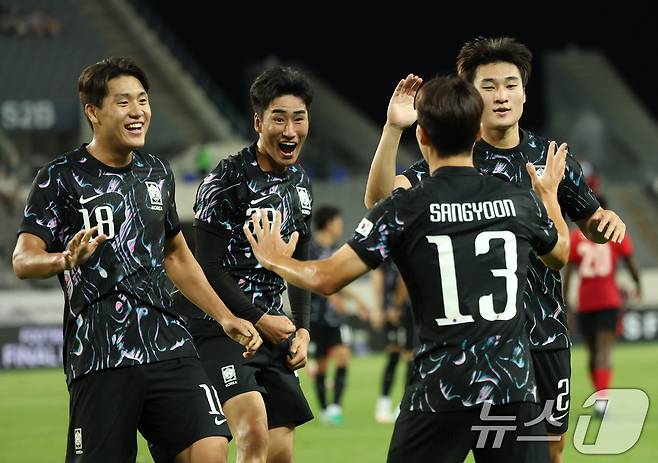 동아시안컵을 통해 A매치에 데뷔한 이호재, 서민우, 강상윤, 조현택(왼쪽부터) /뉴스1 ⓒ News1 김영운 기자