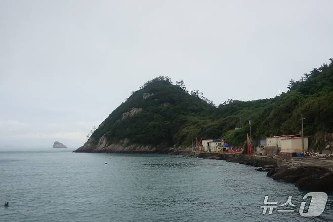 죽항도 동쪽끝의  문필봉.  2025.7.11/뉴스1 ⓒ News1 조영석 기자