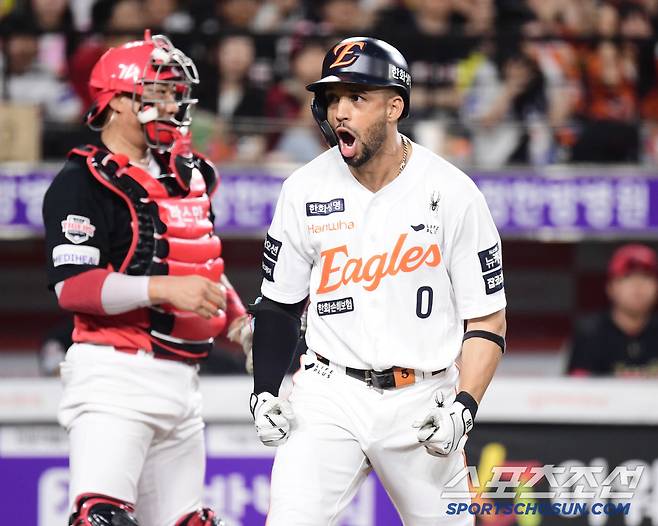 10일 대전 한화생명 볼파크에서 열린 한화와 KIA의 경기. 9회말 2사 만루. 밀어내기 볼넷으로 동점을 만든 리베라토. 대전=송정헌 기자songs@sportschosun.com/2025.07.10/