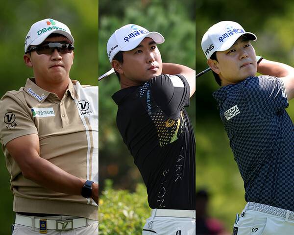 2025년 미국프로골프(PGA) 투어 제네시스 스코티시 오픈에 출전한 김홍택, 조우영, 이정환 프로. 사진제공=KPGA