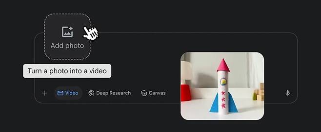 동영상 생성 인공지능 모델 ‘비오3\'(Veo3)에 추가된 이미지-동영상(Image-to-Video) 생성 기능. 구글 공식 블로그 갈무리