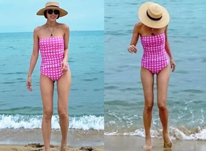 아나운서 출신 방송인 최은경이 해변에서도 완벽한 바캉스룩을 선보였다.사진=최은경 SNS