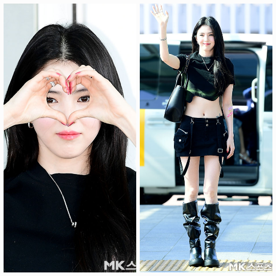 한소희가 11일 오후 해외 일정을 위해 인천국제공항을 통해 태국 방콕으로 출국했다. 사진=김영구 기자