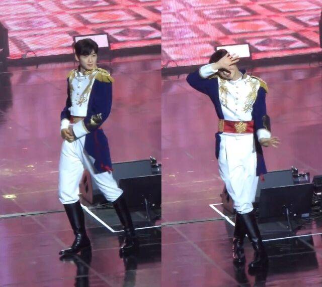 그룹 아스트로 멤버 겸 배우 차은우가 '소다팝' 챌린지를 췄다. / 온라인 커뮤니티