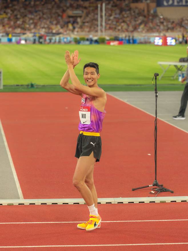 [서울=뉴시스] 남자 높이뛰기 우상혁. (사진=대한육상연맹 제공) *재판매 및 DB 금지