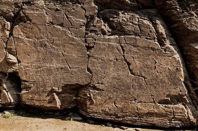 [서울=뉴시스] 울주 대곡리 반구대 암각화 (사진 =국가유산청 제공) 2024.06.03. photo@newsis.com  *재판매 및 DB 금지
