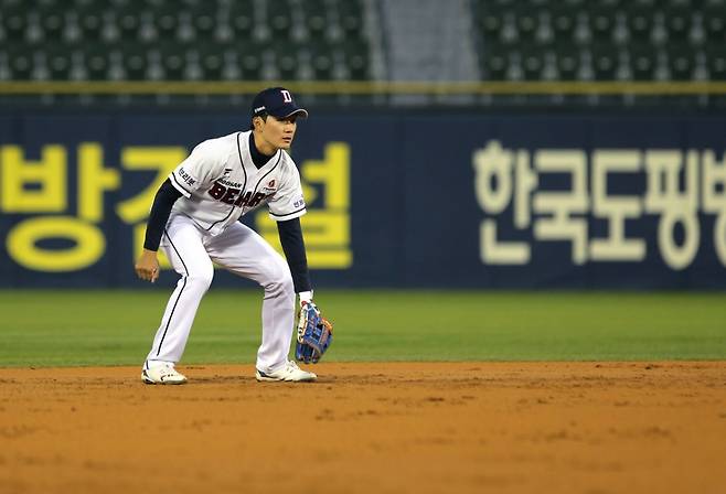 두산 베어스 내야수 안재석의 군 입대 전 활약 모습. /사진=두산 베어스 제공