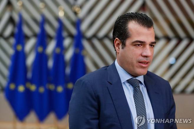 타노스 플레브리스 그리스 이주민 장관 [EPA 연합뉴스 자료사진. 재판매 및 DB 금지]