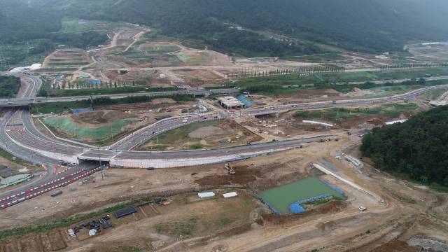 오는 2027년 상반기 착공 예정인 사송신도시 하이패스 IC 설치 예정지 주변 전경. 양산시 제공