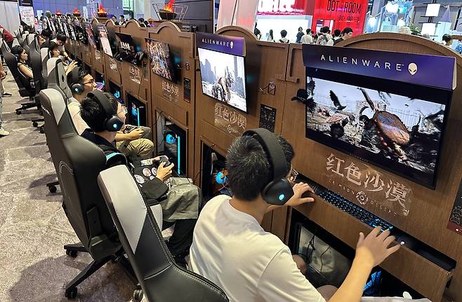 - 2025 빌리빌리 월드 붉은사막 부스 시연존 풍경