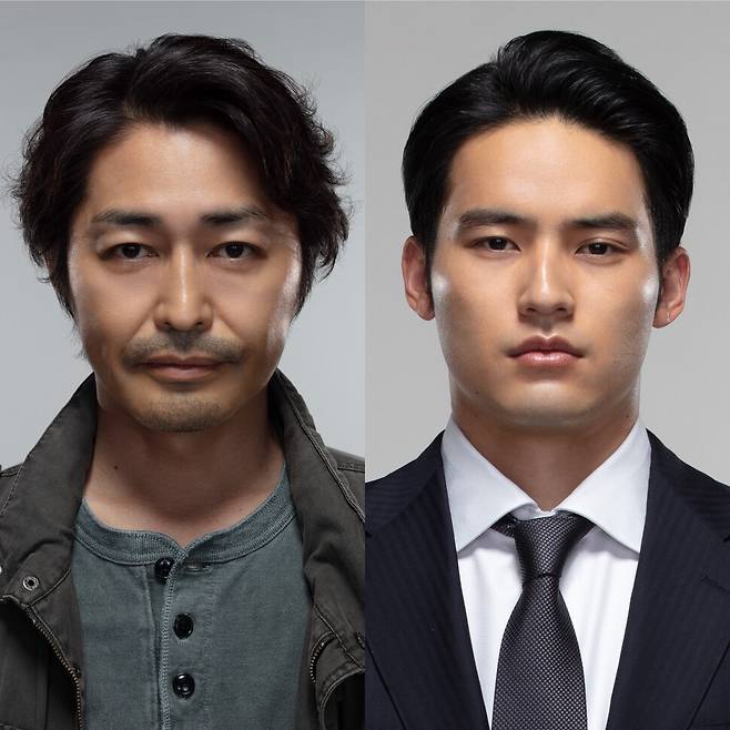 일본 드라마 ‘괴물’의 주연을 맡은 배우 야스다 겐(왼쪽)과 미즈카미 고시(오른쪽). 와우와우 제공