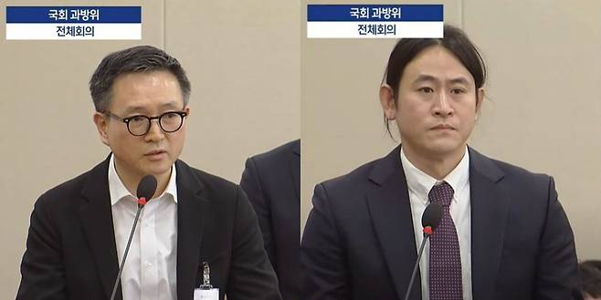 올해 초 메타의 퓨리오사AI 인수 제안이 알려지자, 국회에서까지 관련 논의가 진행됐다. 사진은 지난 3월5일 국회  과학기술정보방송통신위원회 전체회의. 백준호 퓨리오사AI 대표(오른쪽)와 함께 최대주주(창업자 제외)인 DSC인베스트먼트의 윤건수 대표(왼쪽)가 함께 출석했다. /사진=국회 영상 갈무리