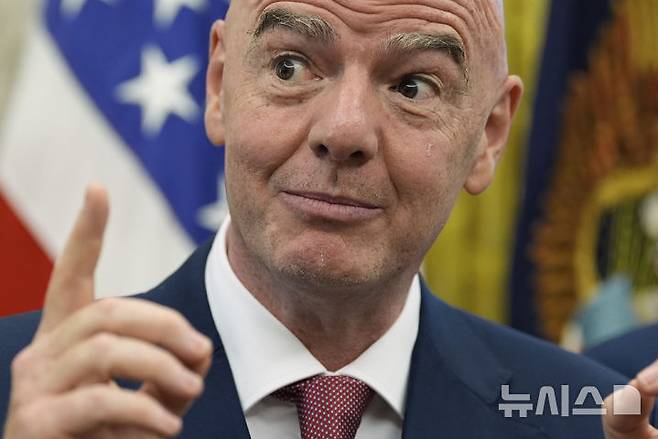 [워싱턴=AP/뉴시스]인판티노 FIFA 회장. 2025.06.18.