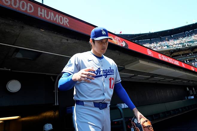 LA 다저스 오타니 쇼헤이가 13일(한국시간) 미국 캘리포니아주 샌프란시스코의 오라클파크에서 열린 2025 미국 메이저리그(MLB)에 선발 등판해 3이닝 1피안타 1볼넷 4탈삼진 무실점을 기록했다. 오타니의 시즌 평균자책점은 1.50에서 1.00으로 하락했다. AP 연합뉴스