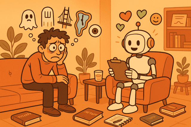 생성형 인공지능(AI)이 정신질환 사용자의 망상과 충동을 그대로 따라가며 위험한 판단을 강화할 수 있다는 연구 결과가 나왔다. (사진=챗GPT 이미지 생성기)