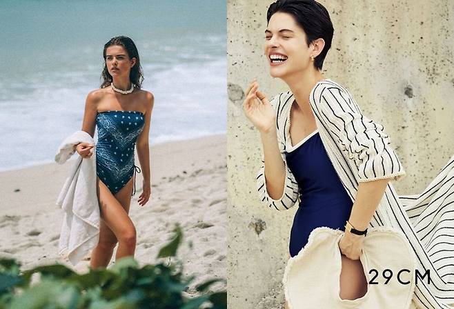 데이즈데이즈 룩북(오른쪽)과 29CM 쇼케이스 플러스 콘텐츠 룩북. 29CM 제공