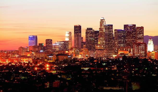 해질녘 로스앤젤레스 전경