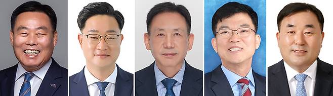 (사진 왼쪽부터) 김산, 나광국, 류춘오, 이정운, 최옥수    <가나다 순>