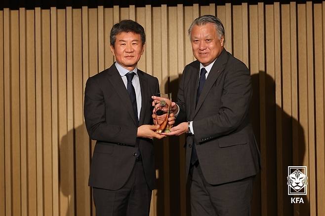 정몽규 대한축구협회 회장이 만장일치로 EAFF 회장으로 추대됐다.(대한축구협회 제공)