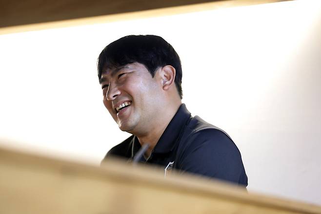 Pohang U-18 (Pohang Steel) Director Hwang Ji-soo answers the reporters in an interview with the reporters on the 14th. Photo ｜ Korean Professional Football Federation