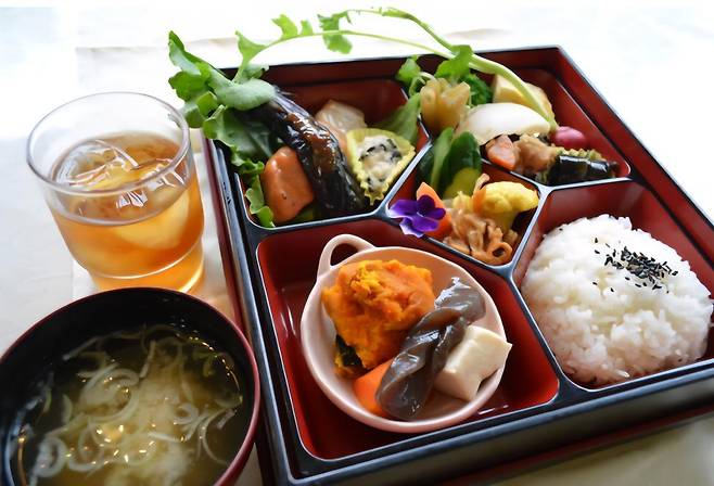 시치쿠 가든의 꽃구경 도시락